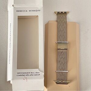 Rebecca Minkoff Gold Tone Pressed Mesh Apple Watch(R) Bracelet Strap 38mm 40mm